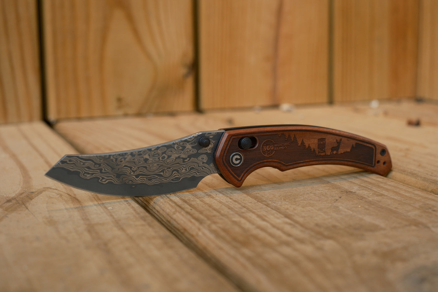 360 Laser Engraved Civivi® Sixgill Knife