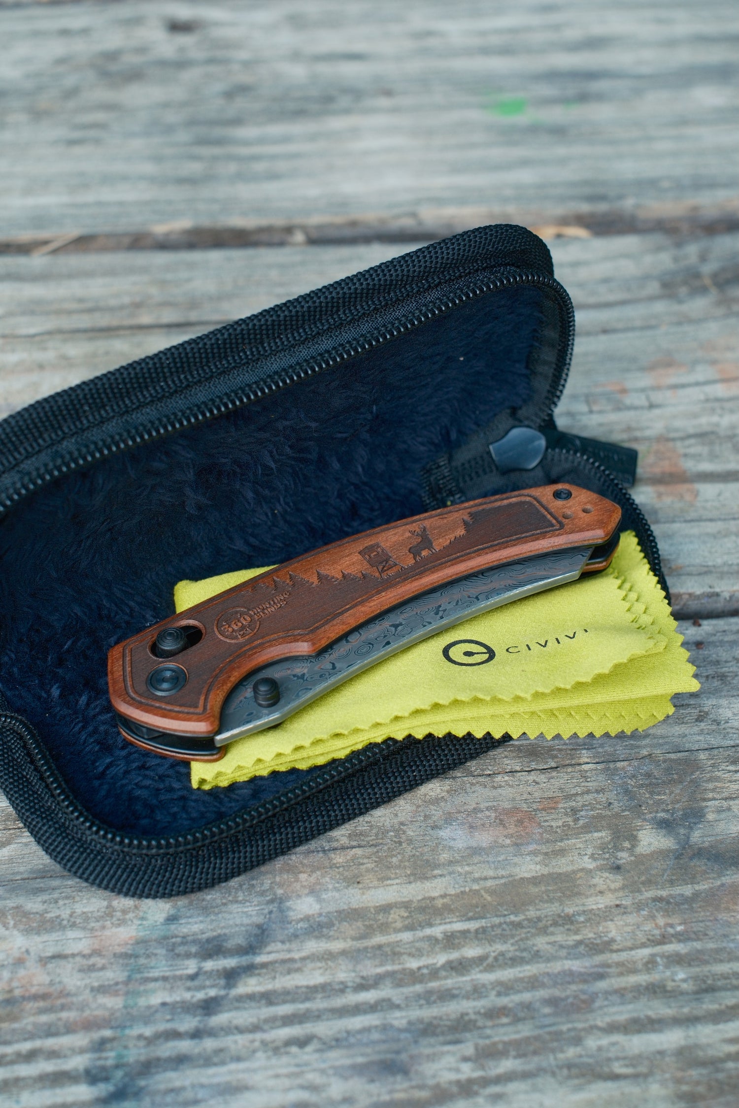 360 Laser Engraved Civivi® Sixgill Knife
