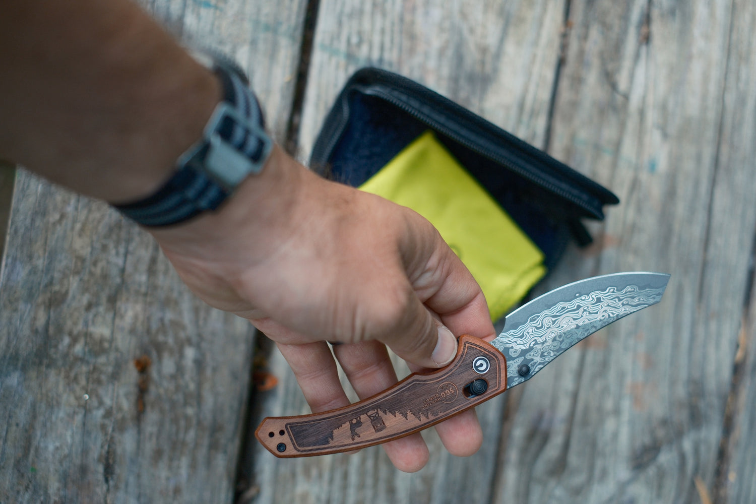 360 Laser Engraved Civivi® Sixgill Knife