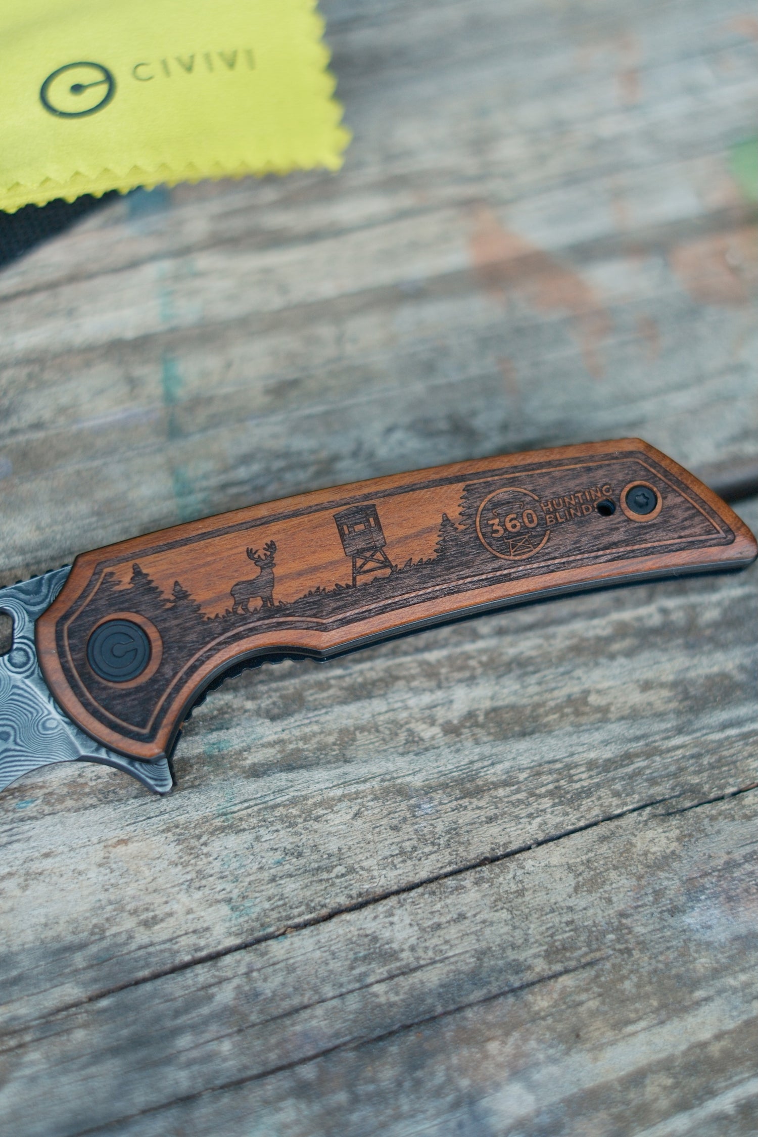 360 Laser Engraved Civivi® Odium Flipper Knife