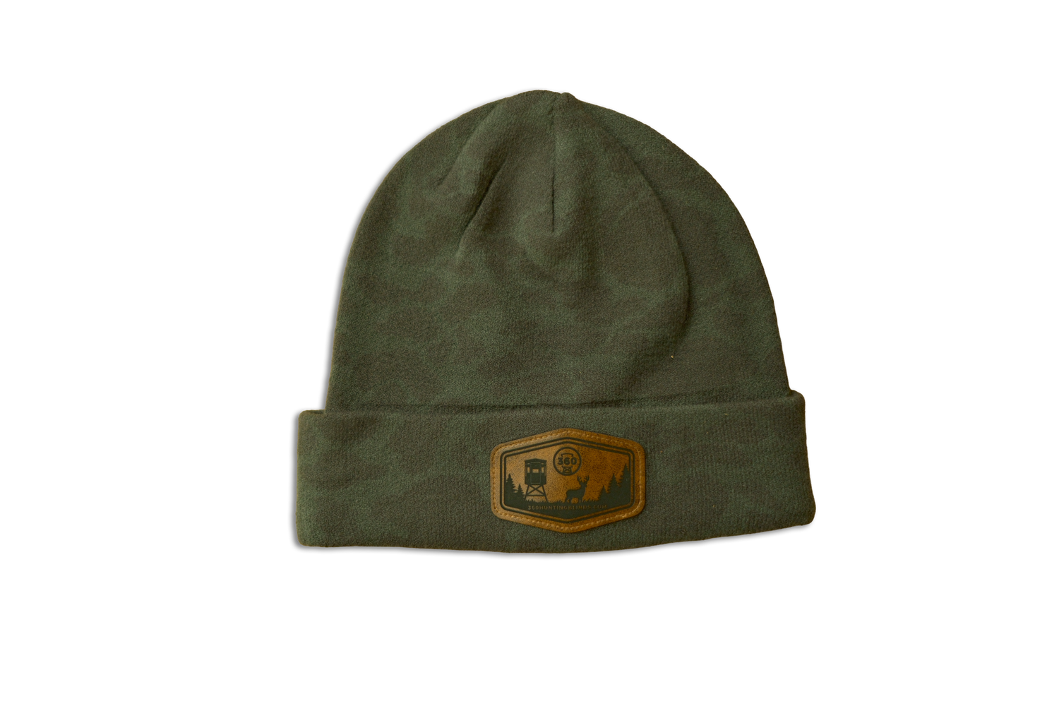 Sable Duck Camo Leather Patch Beanie - image 2