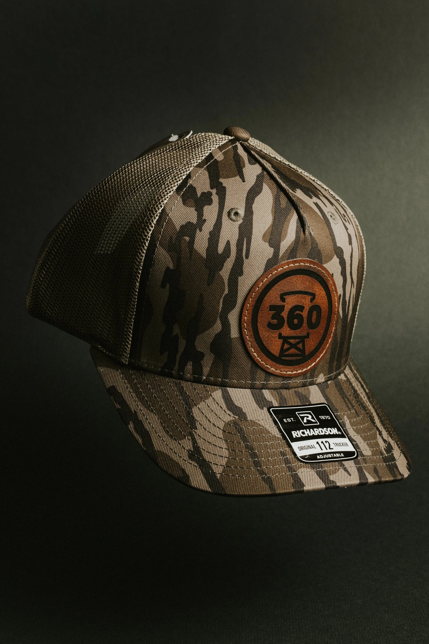 Bottomland Camo Leather Patch Hat