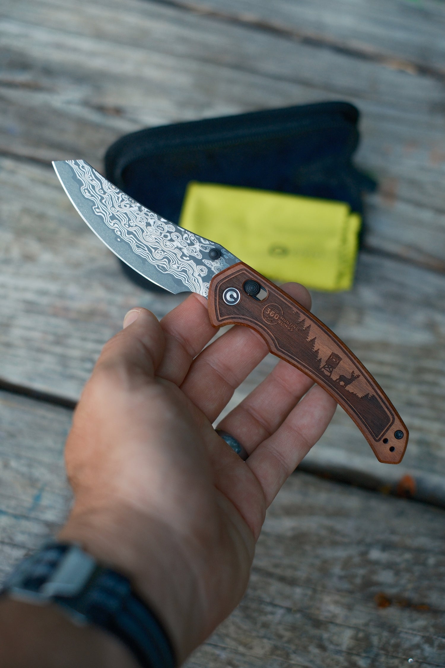 360 Laser Engraved Civivi® Sixgill Knife