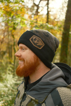Digital Camo Leather Patch Beanie - image 2