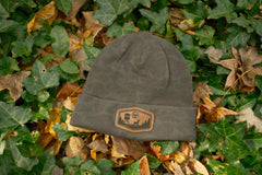 Sable Duck Camo Leather Patch Beanie