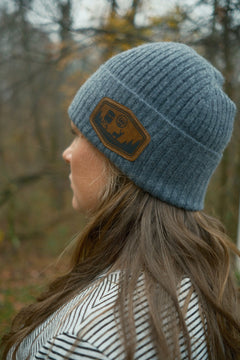 Grey 100% Merino Wool Beanie