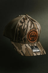 Bottomland Camo Leather Patch Hat