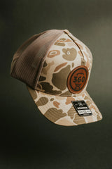 Light Duck Camo Leather Patch Hat