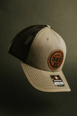 Hunter Green Leather Patch Hat
